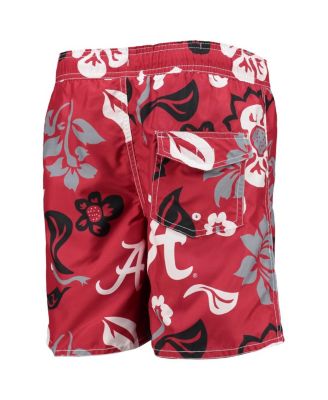 Big Boys Crimson Alabama Crimson Tide Floral Volley Swim Trunks
