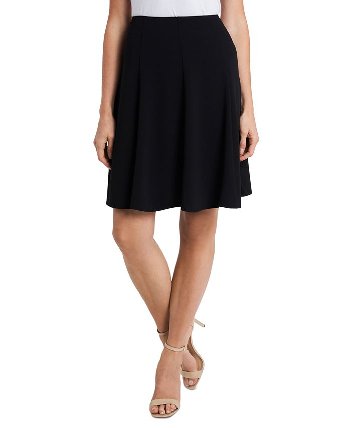 CeCe Women's Moss Crepe A-Line Knee Length Flounce Skirt - Macy's