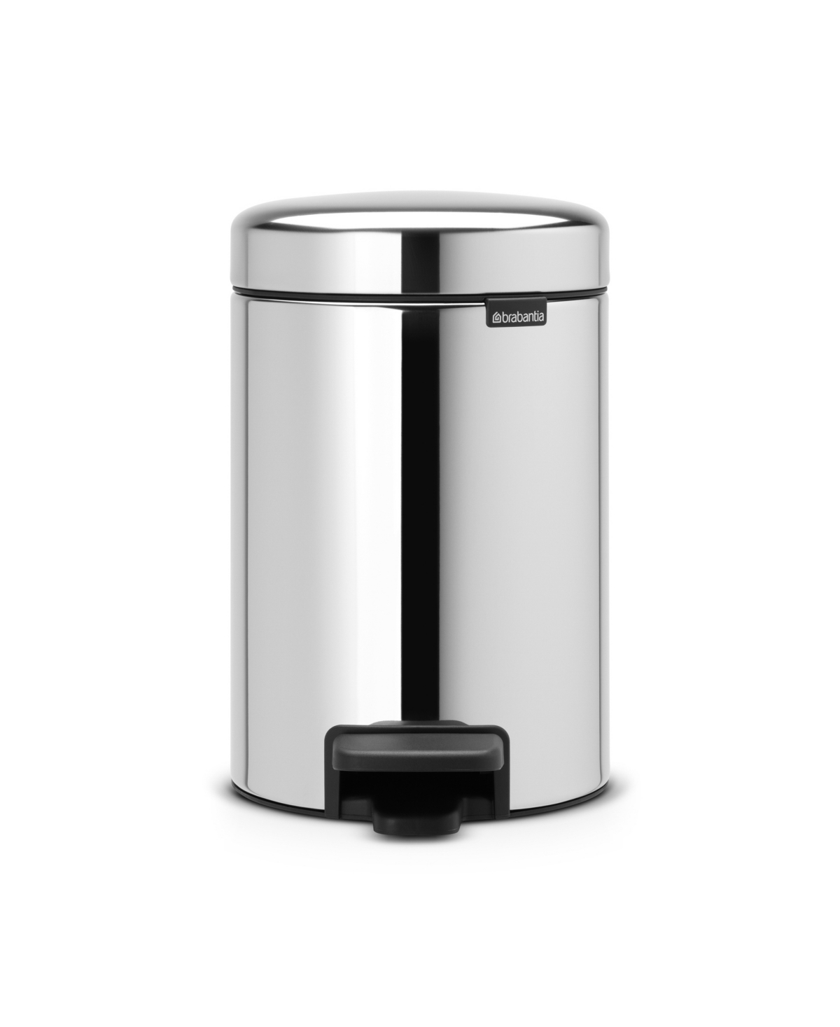 Brabantia New Icon Step On Trash Can, 0.8 Gallon, 3 Liter In Brilliant Steel