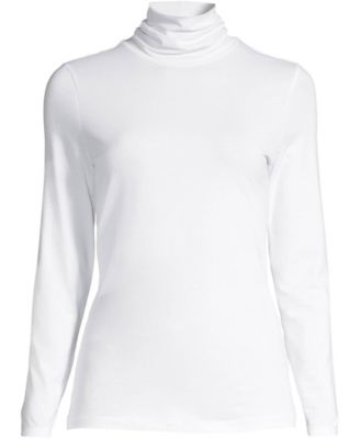 Plus Size Lightweight Jersey Long Sleeve Turtleneck