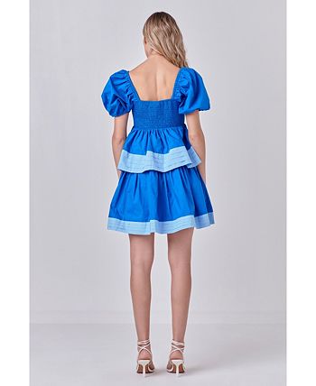 Buy Calvin Klein women colorblock mini dress blue black Online