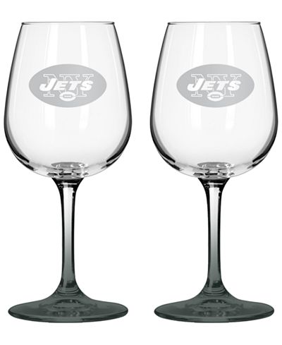 Boelter Brands New York Jets 2-Pack 16 oz. Wine Glass