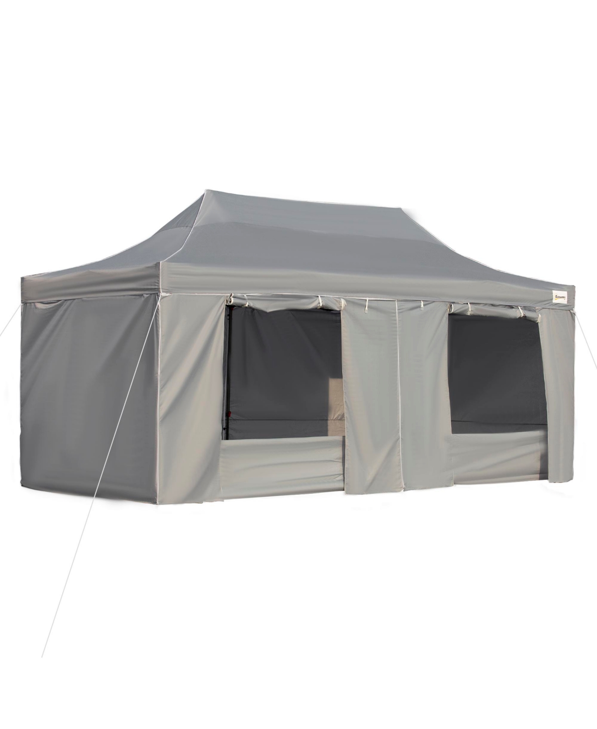 10' x 20' Pop Up Canopy Tent with Sidewalls, Instant Tents for Parties with Wheeled Carry Bag, Height Adjustable, for Outdoor, Garden, Patio,