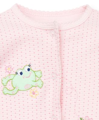 Baby Frogs Snap Up Footed Cotton Coverall