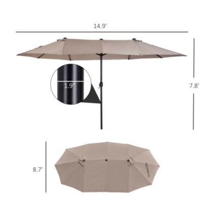 Extra Large 15ft Patio Umbrella,