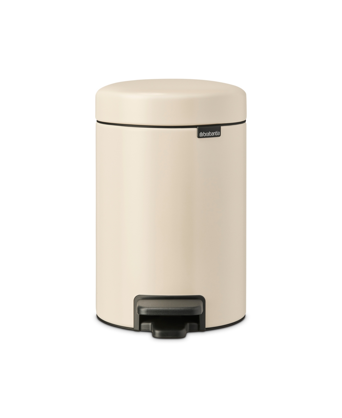New Icon Step on Trash Can, 0.8 Gallon, 3 Liter - Soft Beige