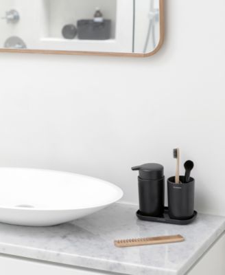 Renew Bathroom Accessory Set of&nbsp; 3 - Soap Dispenser, Toothbrush Holder and Tray