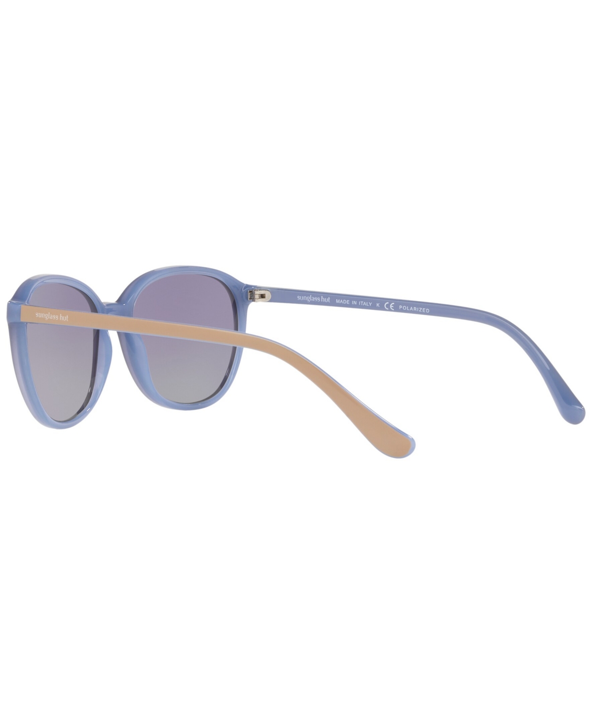 Shop Sunglass Hut Collection Women's Polarized Sunglasses, Hu2003 In Top Beige On Azure