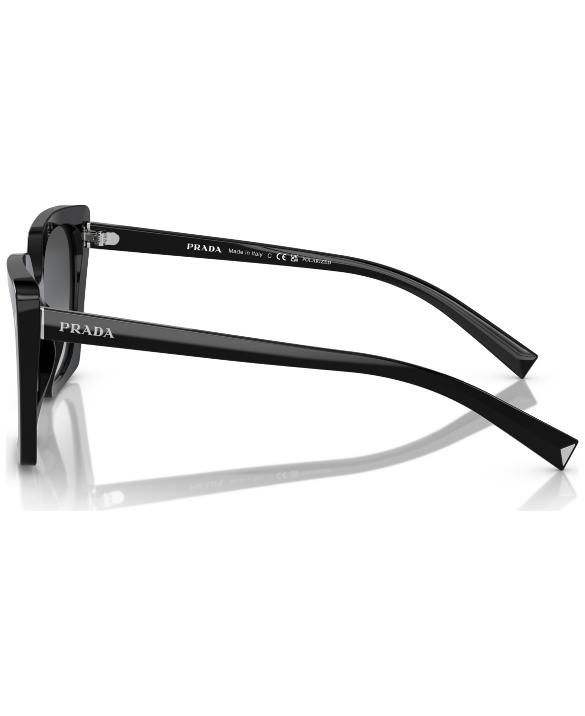 Prada Logo Square Acetate Sunglasses In Black