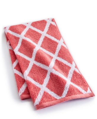 Sanders Diamond Cotton Hand Towel, 16" x 30"