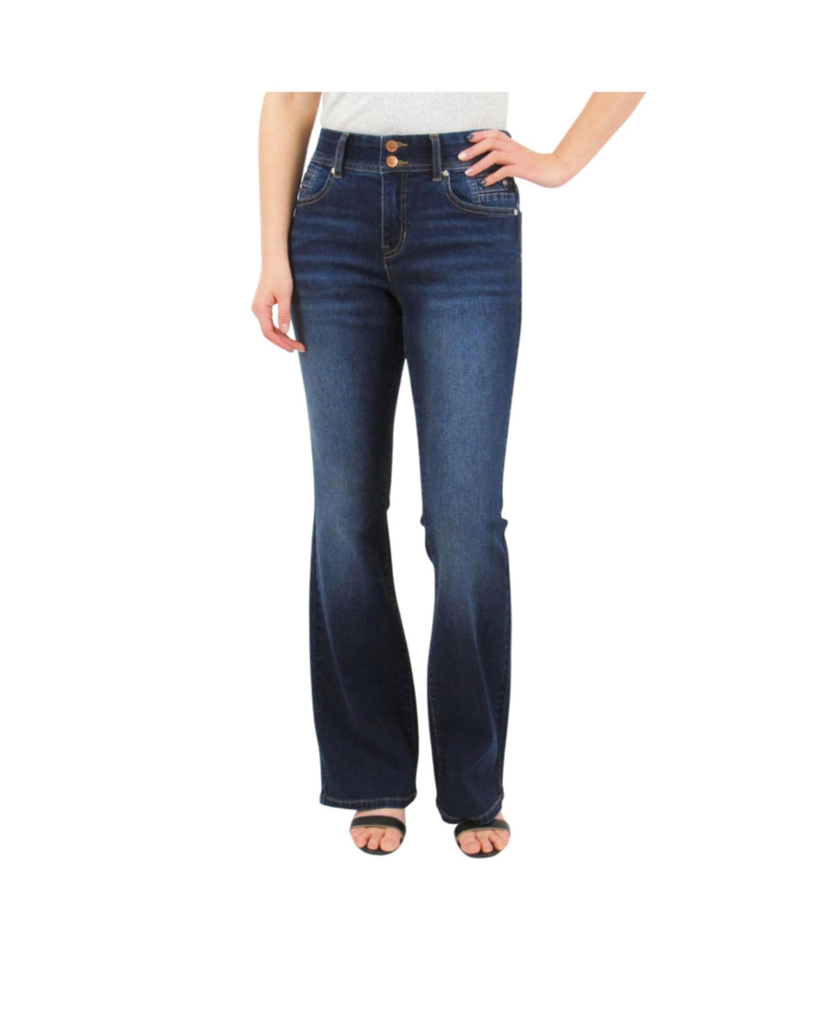 Maternity Postpartum Bootcut Jeans with front and back pocket detail Dark Wash - Dark wash