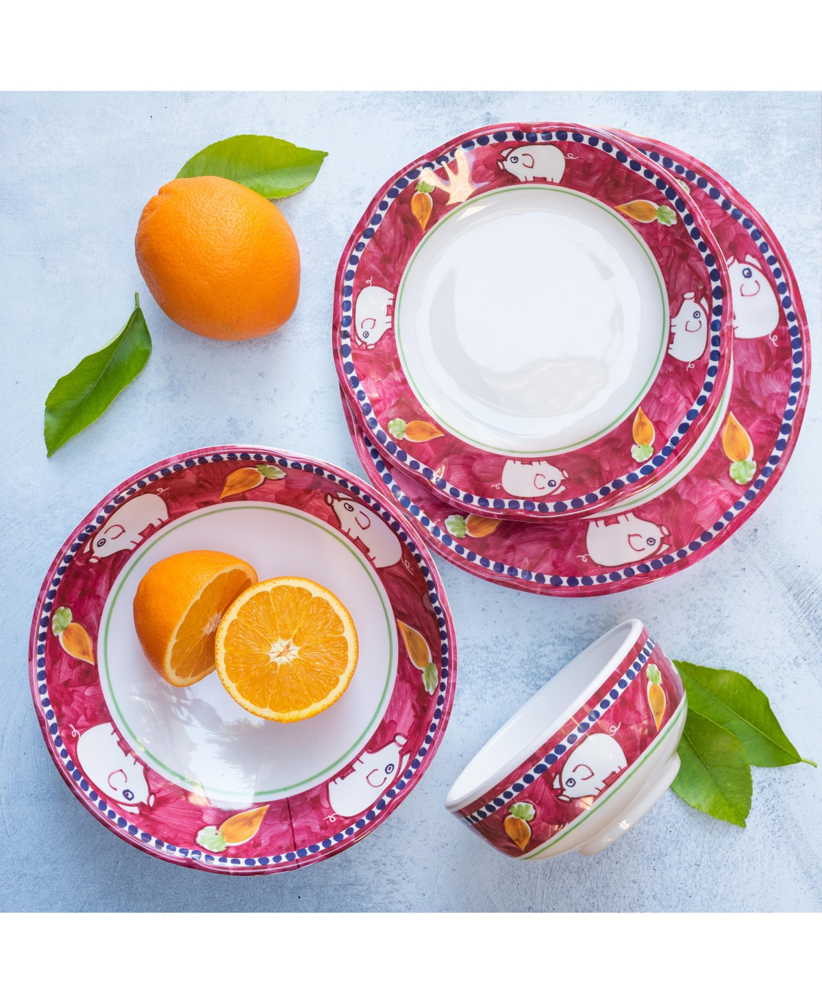 Shop Vietri Melamine Campagna Dinner Plate In Porco