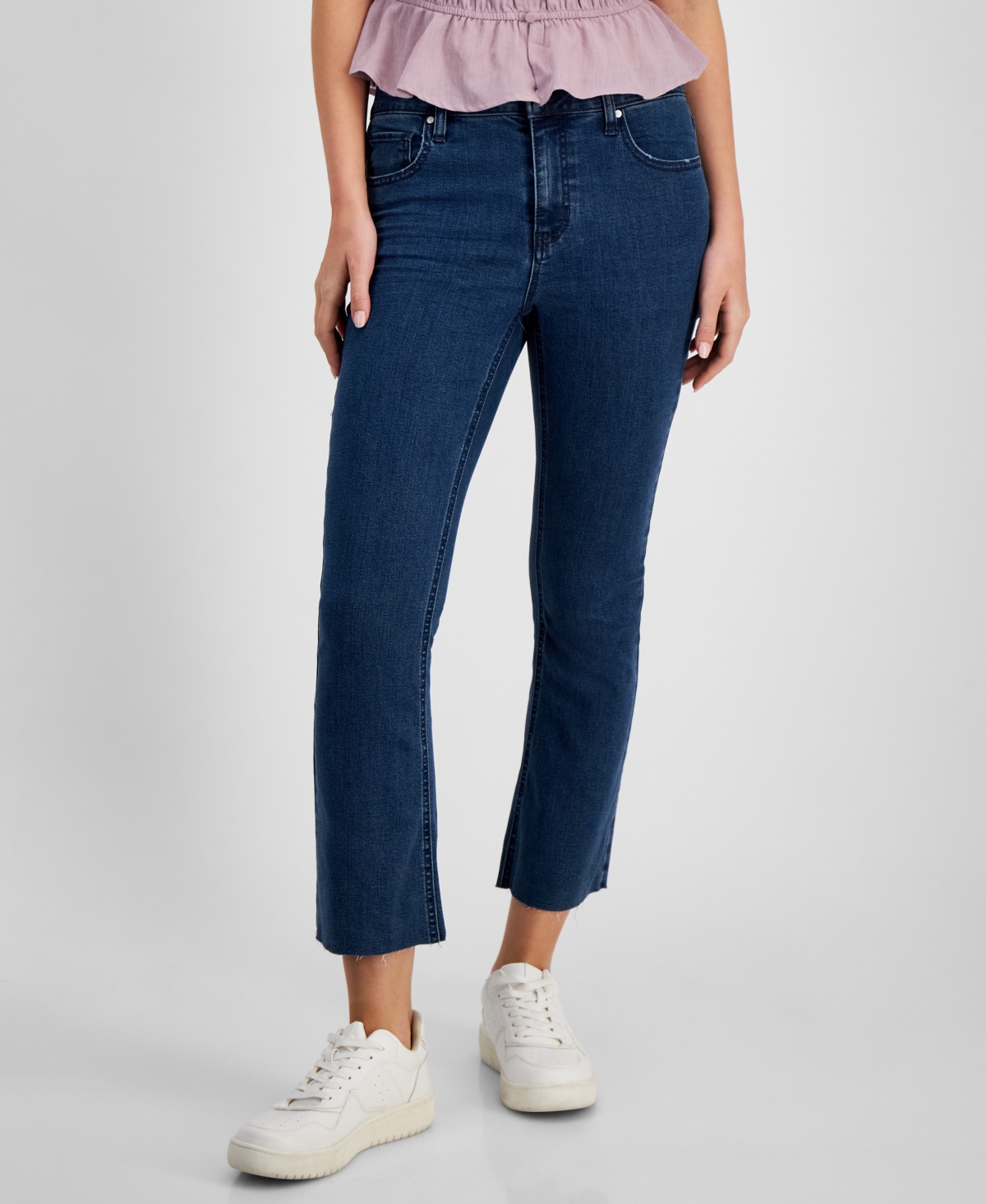 And Now This Women's Cropped Flare-leg Frayed Jeans In Andres