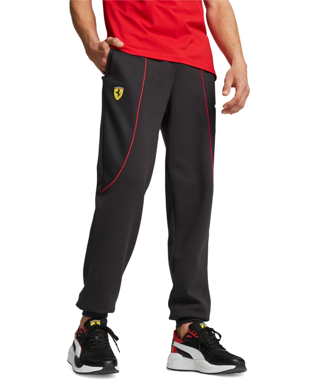 Shop Puma Men's Ferrari Race Sweatpants In  Black