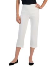 White sales stretch capris