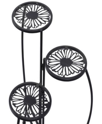 Metal Indoor Outdoor 3 Tier Floral Plant Stand 