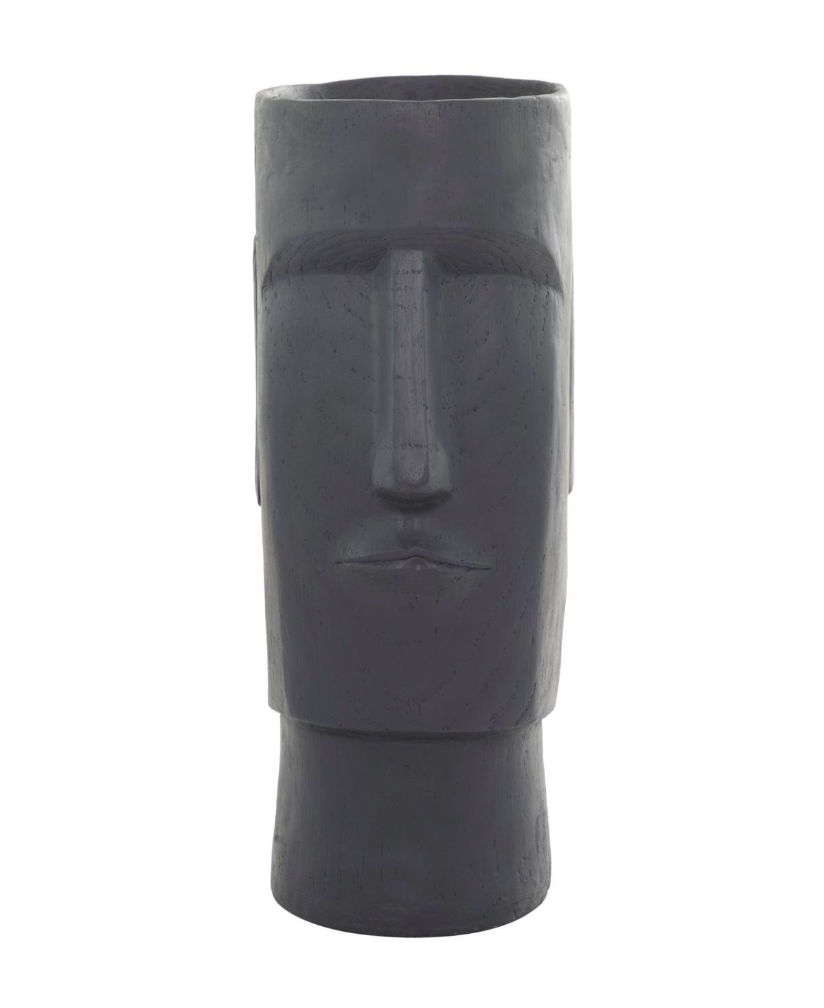 Dark Gray Magnesium Oxide Indoor Outdoor Easter Island Head Planter - Dark Gray
