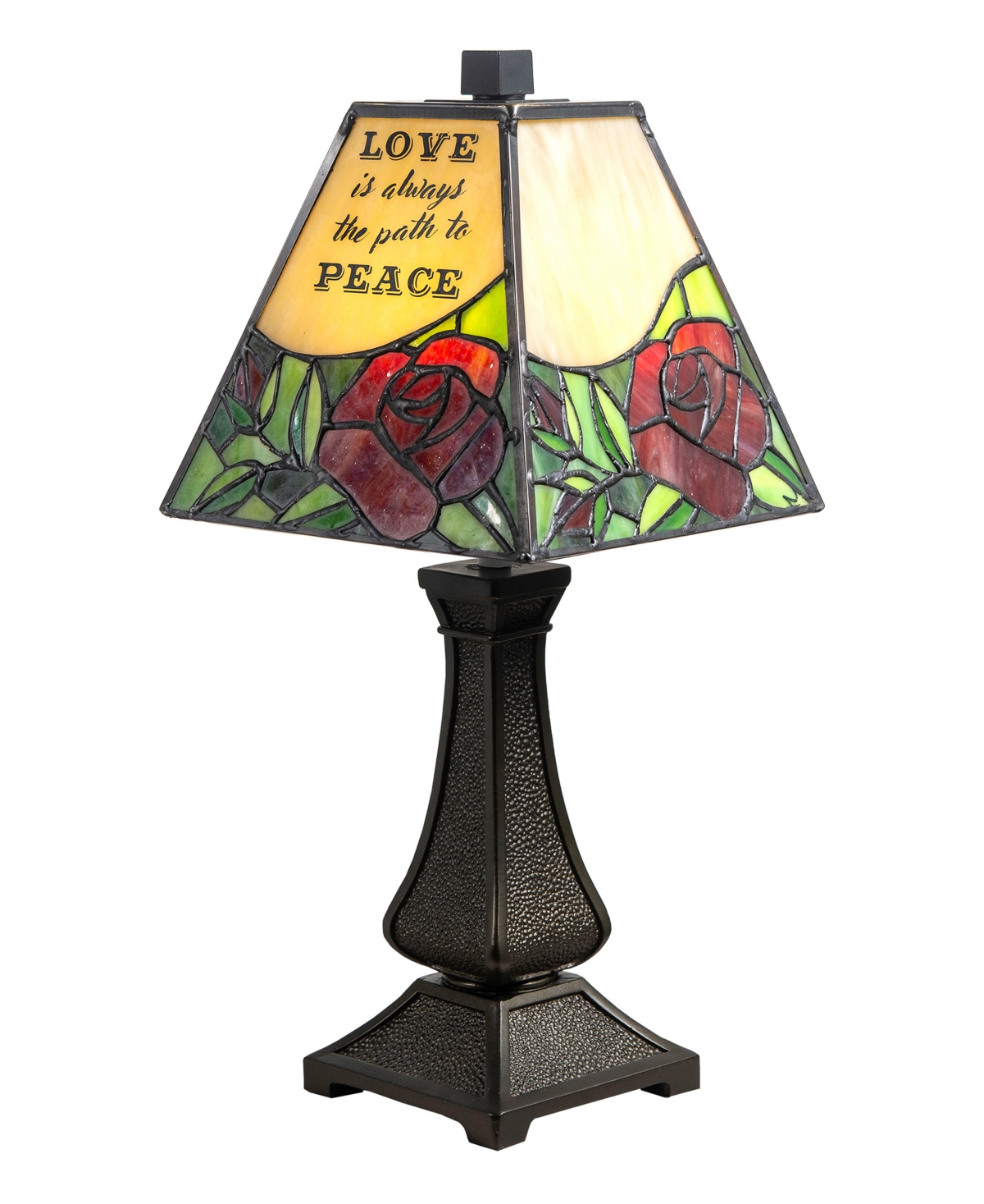 Dale Tiffany Inspirational Rose Accent Lamp In Multi