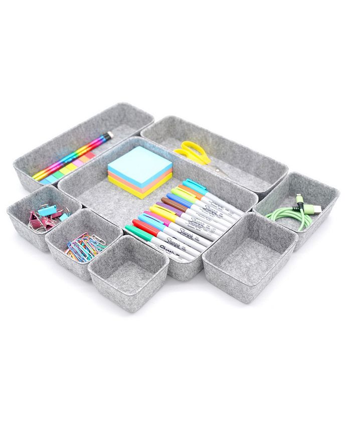 Welaxy Felt 8 Piece Drawer Organizer Tray Set Macy's