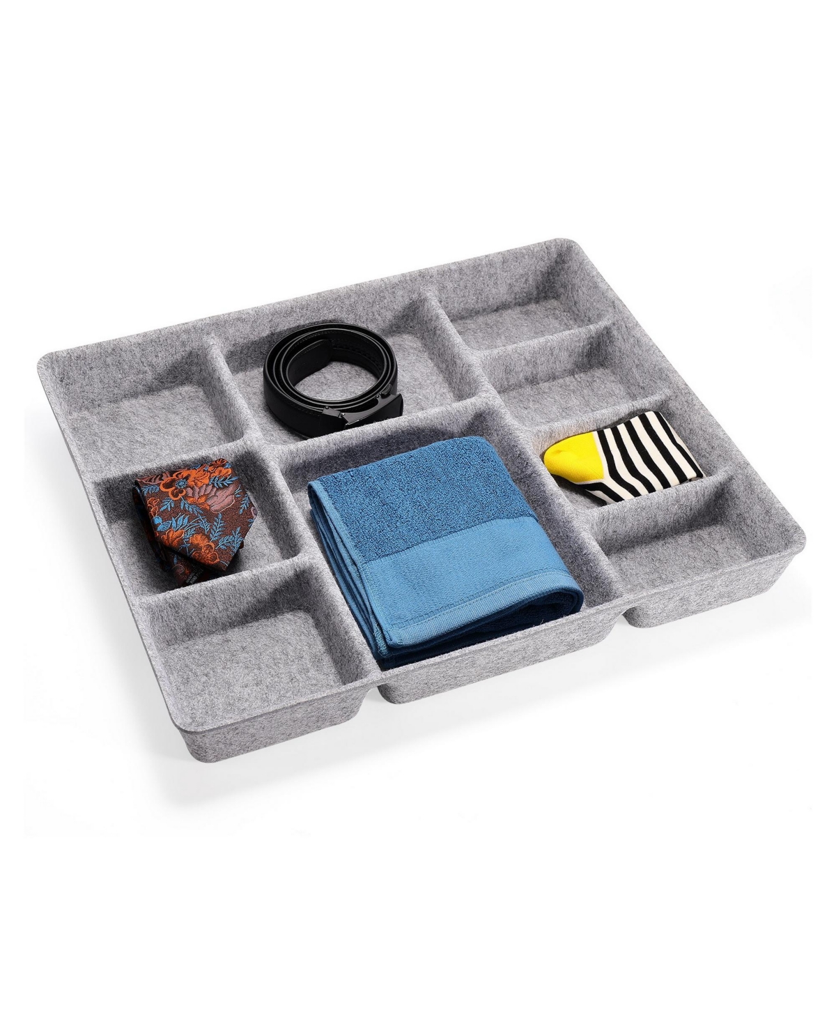 Shop Welaxy 9 Compartment Drawer Organizer Tray In Gray