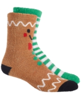 Charter Club Women's 2-Pack Holiday Fuzzy Butter Socks - Gingerbread