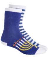 Charter Club Women's 2-Pack Holiday Fuzzy Butter Socks - Hanukkah