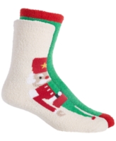 Charter Club Women's 2-Pack Holiday Fuzzy Butter Socks - Nutcracker
