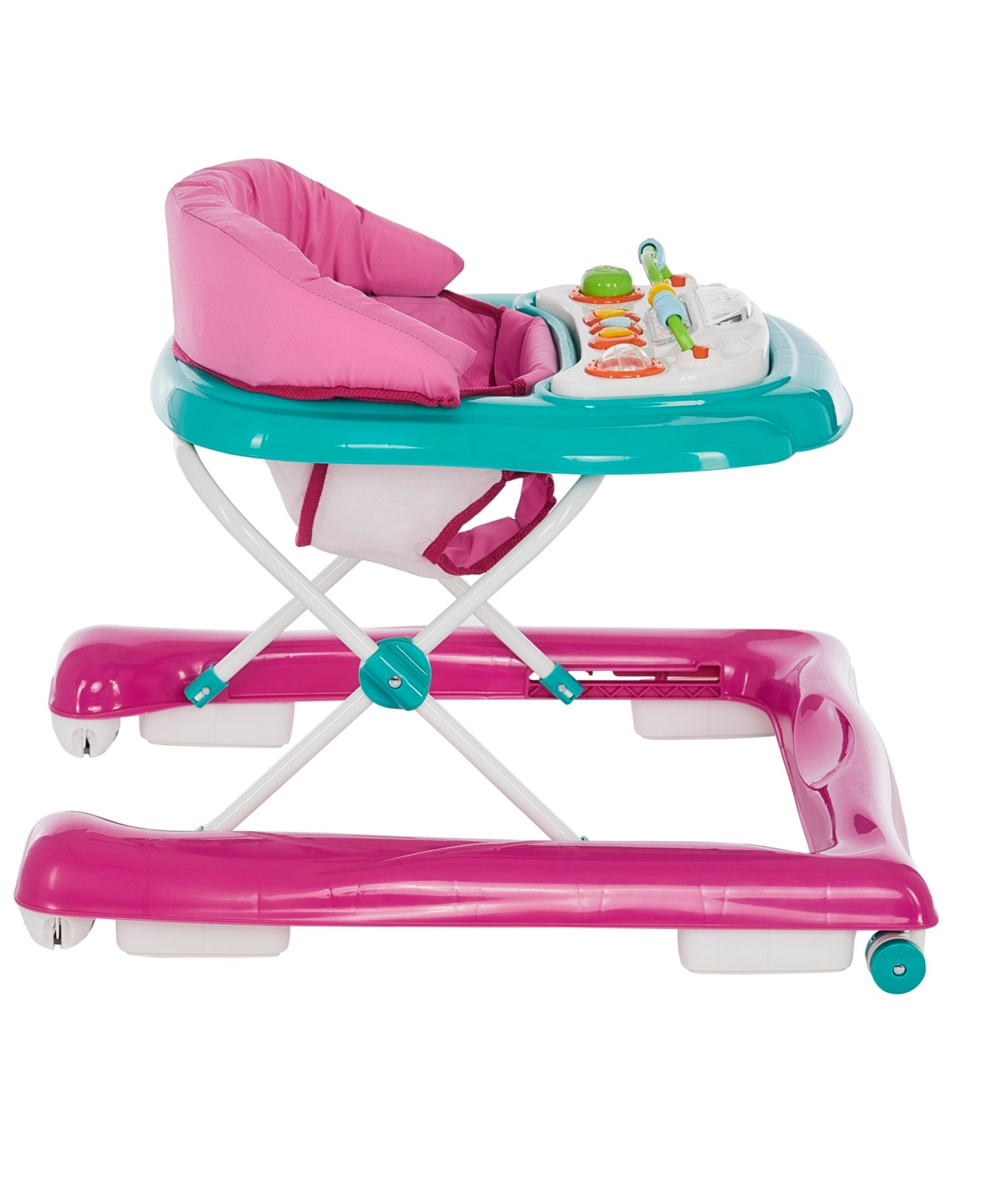 Dream On Me 2-in-1 Ava Baby Walker, Easy Convertible Baby Walker, Walk Behind, Height Adjustable Seat, Added Back Support, Detachable-Toy