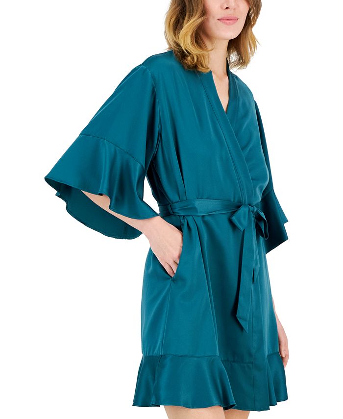 I.N.C. International Concepts Women's Flounce Wrap Robe, Created for ...