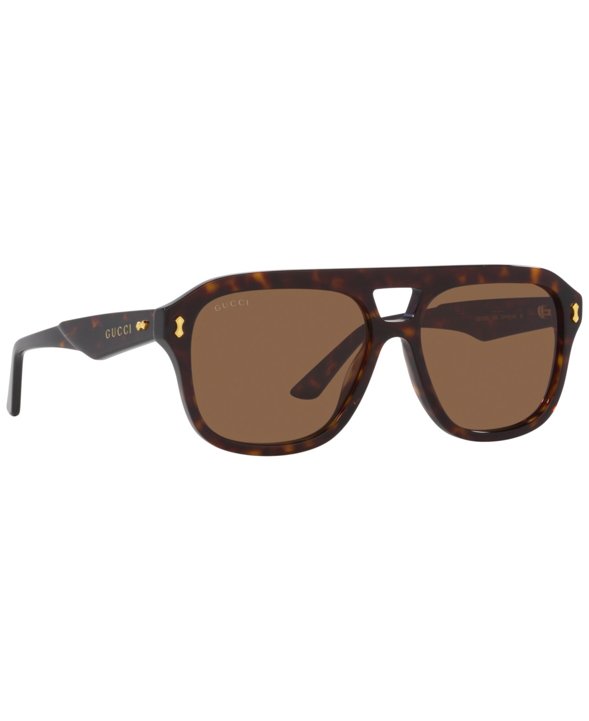 Shop Gucci Men's Sunglasses, Gg1263s In Tortoise