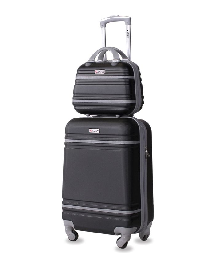 AMKA Varsity 2-Piece Carry-On Hardside Cosmetic Luggage Set - Macy's