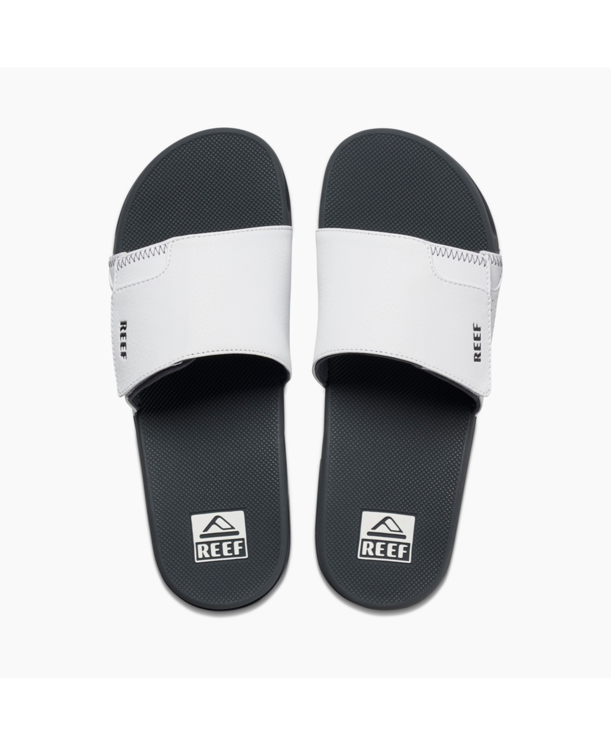 Reef Men's Fanning Comfort Fit Slides - White