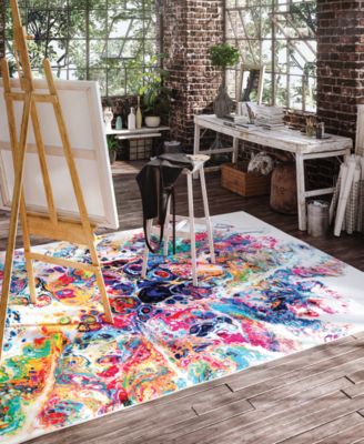 Kikiamo Washable KK1 8' x 8' Round Area Rug