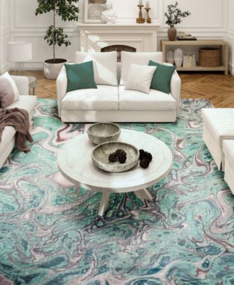 Kikiamo Washable KK9 8' x 8' Round Area Rug