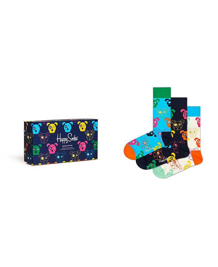 Happy Socks Mixed Dog Socks Gift Set, Pack of 3 - Macy\'s