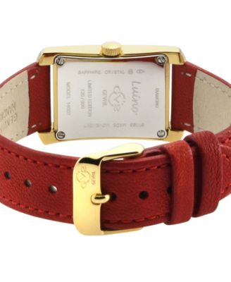 Women's Luino Swiss Quartz Red Leather Watch 29mm