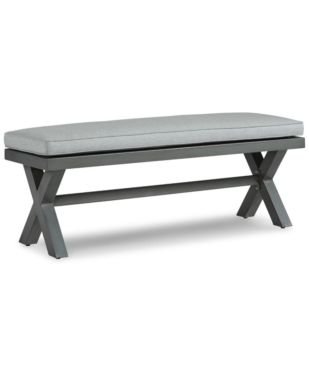 Signature Design By Ashley Elite Park Bench With Cushion In Gray