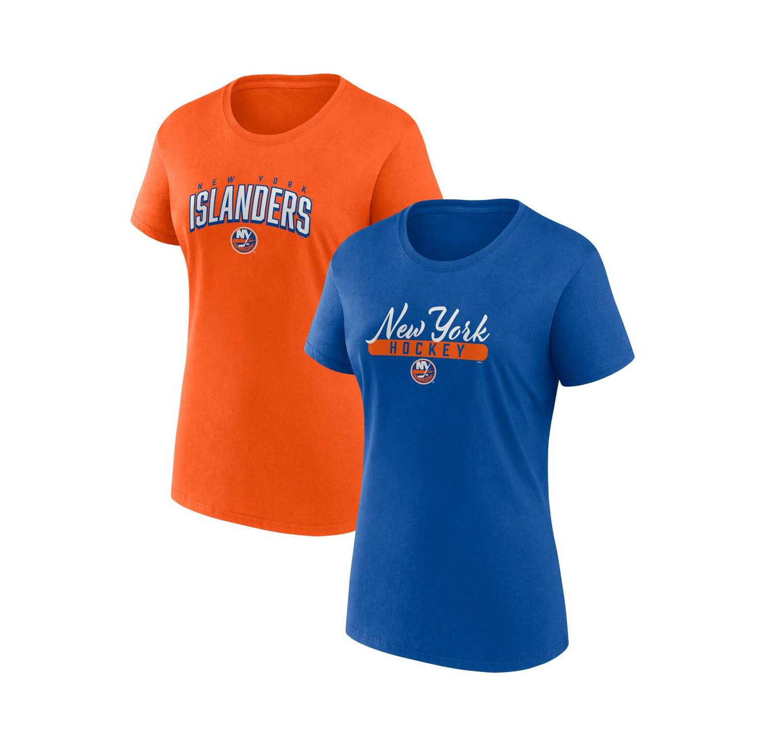 Women's Royal, Orange New York Islanders Two-Pack Fan T-shirt Set
