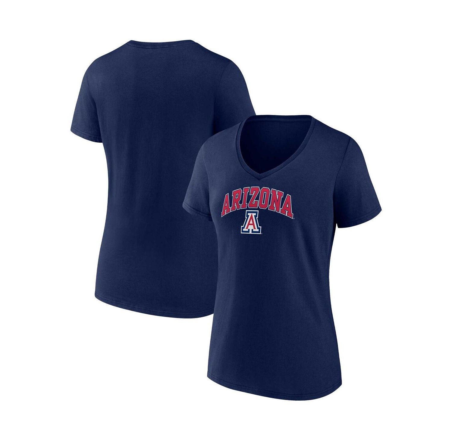 Women's Navy Arizona Wildcats Evergreen Campus V-Neck T-shirt