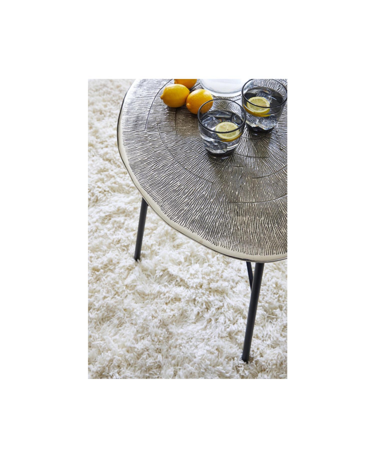 Laverford Round End Table - Black
