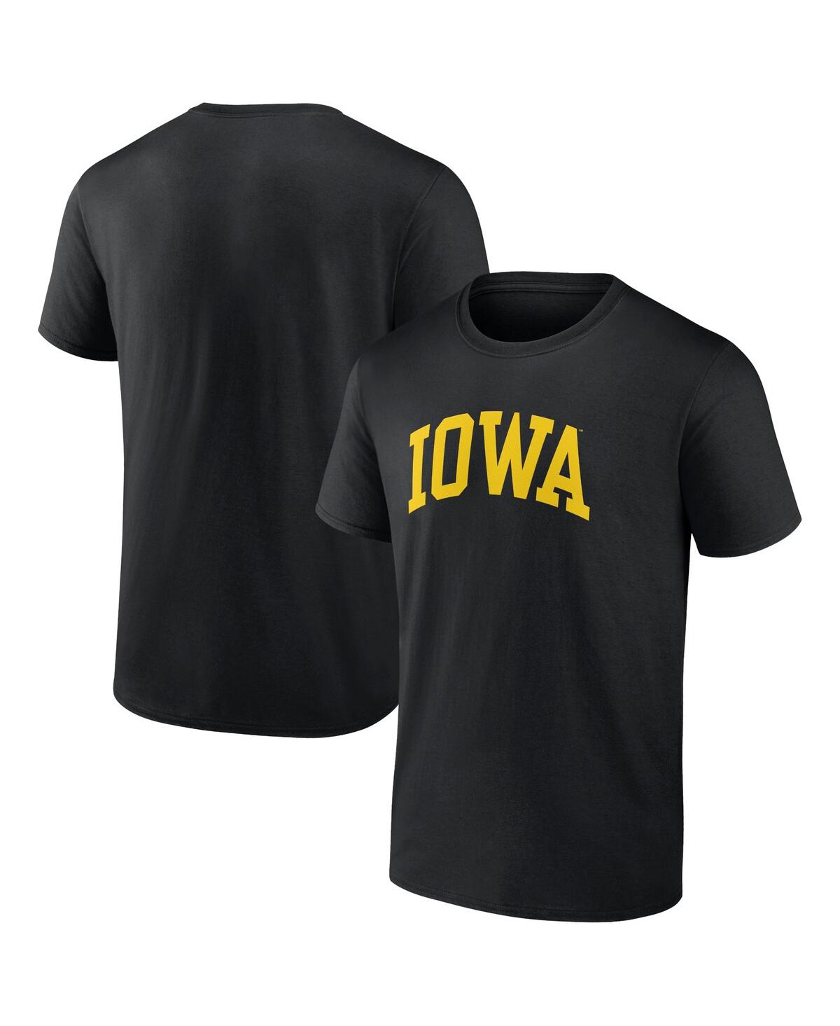 FANATICS MEN'S FANATICS BRANDED BLACK IOWA HAWKEYES BASIC ARCH T-SHIRT