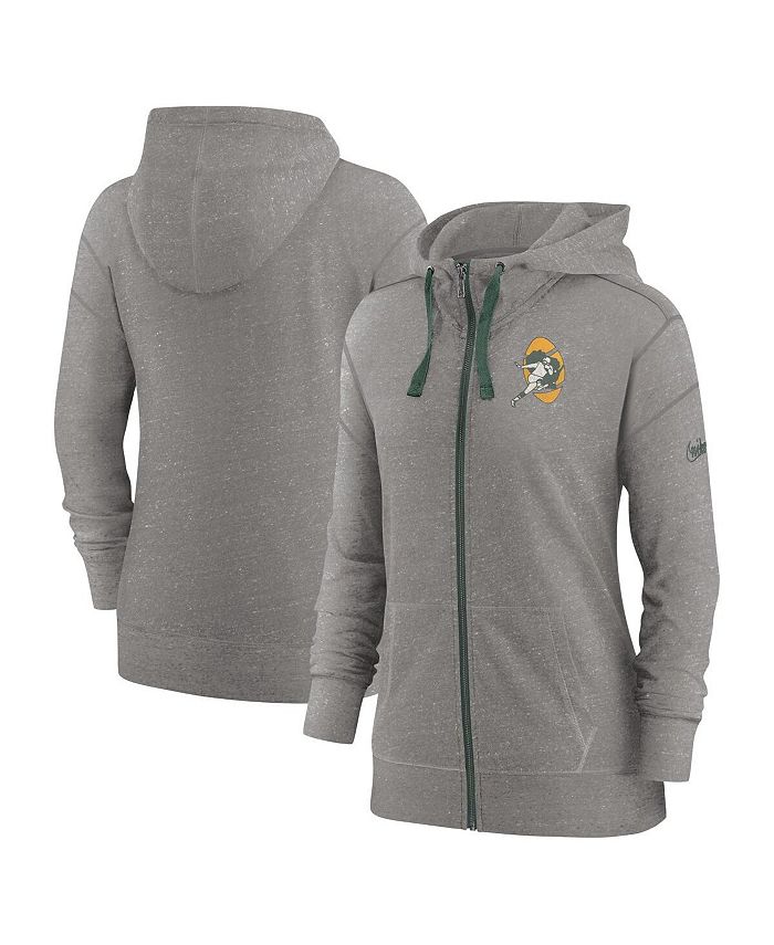 Nike Women's Heather Charcoal Green Bay Packers Gym Vintage-Like Full ...