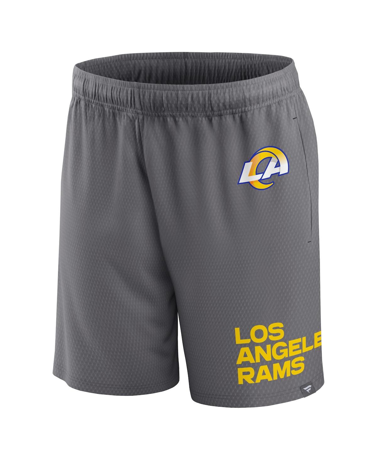 Shop Fanatics Men's  Gray Los Angeles Rams Clincher Shorts