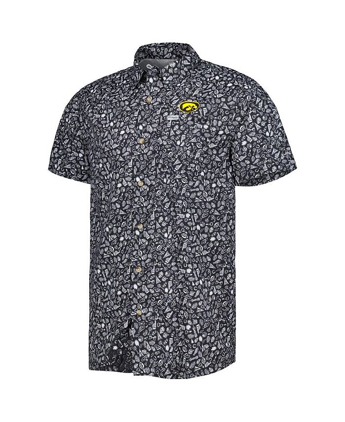 Columbia Men's Black Iowa Hawkeyes Super Slack Tide OmniShade Team