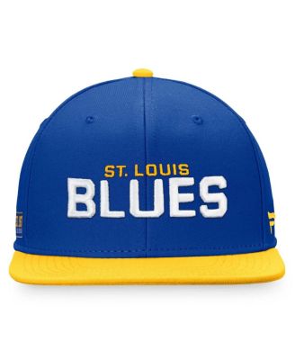 Men's Blue, Gold St. Louis Blues Iconic Color Blocked Snapback Hat