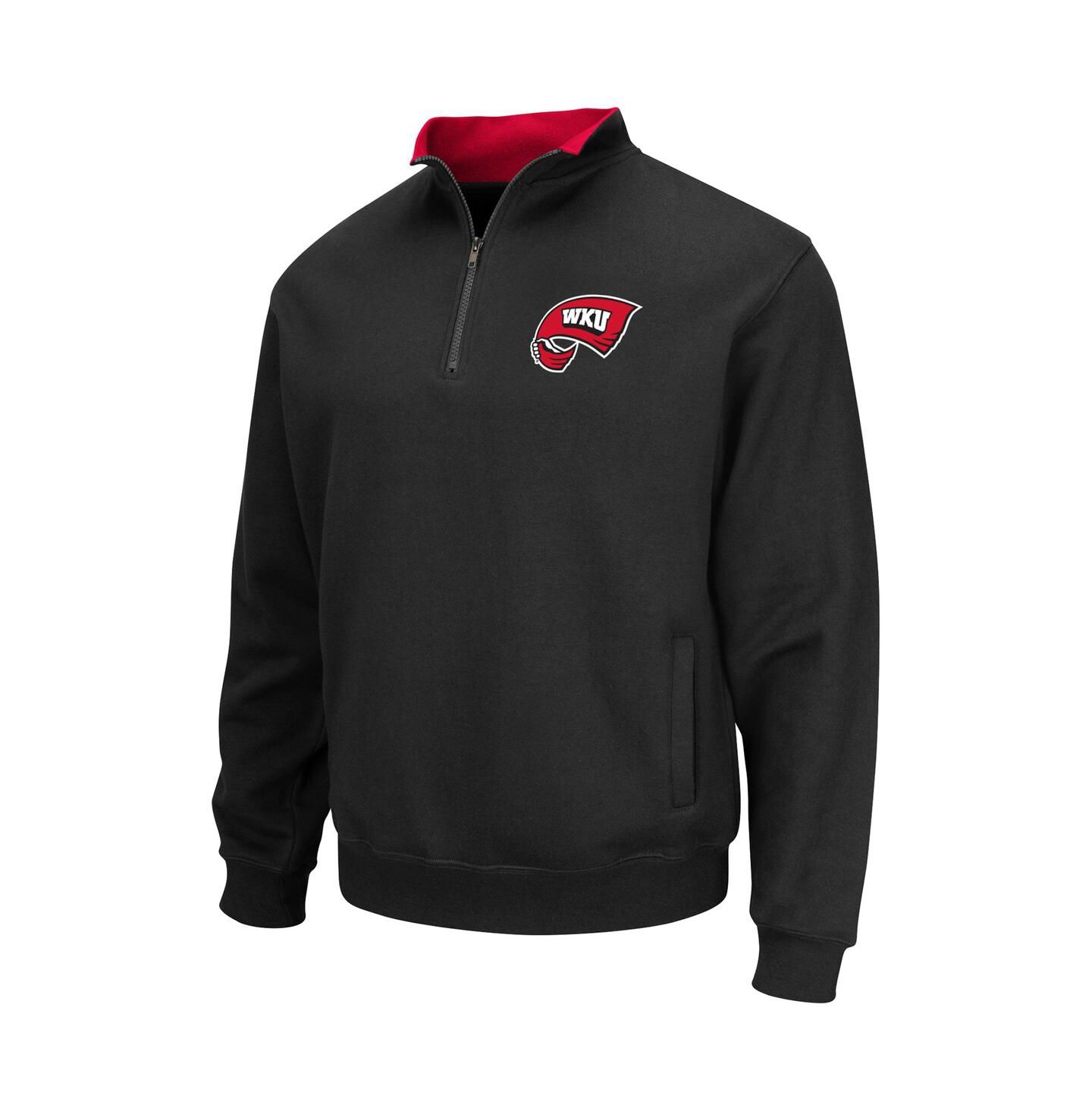 Мужская толстовка Colosseum Western Kentucky Hilltoppers Tortugas Quarter-Zip, цвет: Чёрный — фото 3