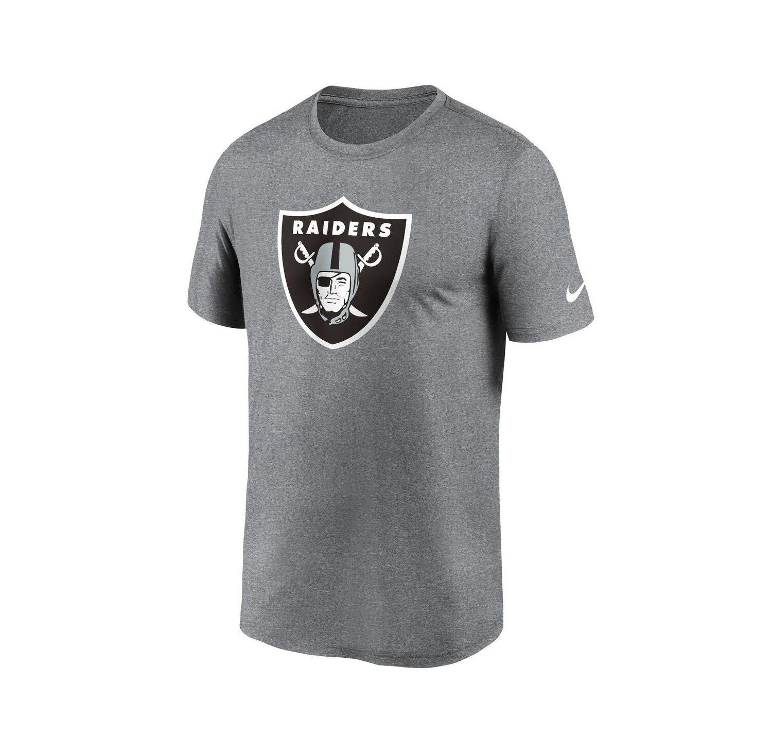 Men's Heather Charcoal Las Vegas Raiders Legend Logo Performance T-shirt