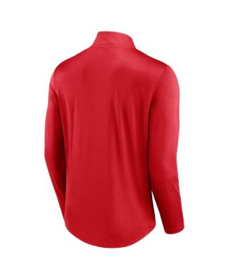 Men's Red Wisconsin Badgers Tough Minded Quarter-Zip Top