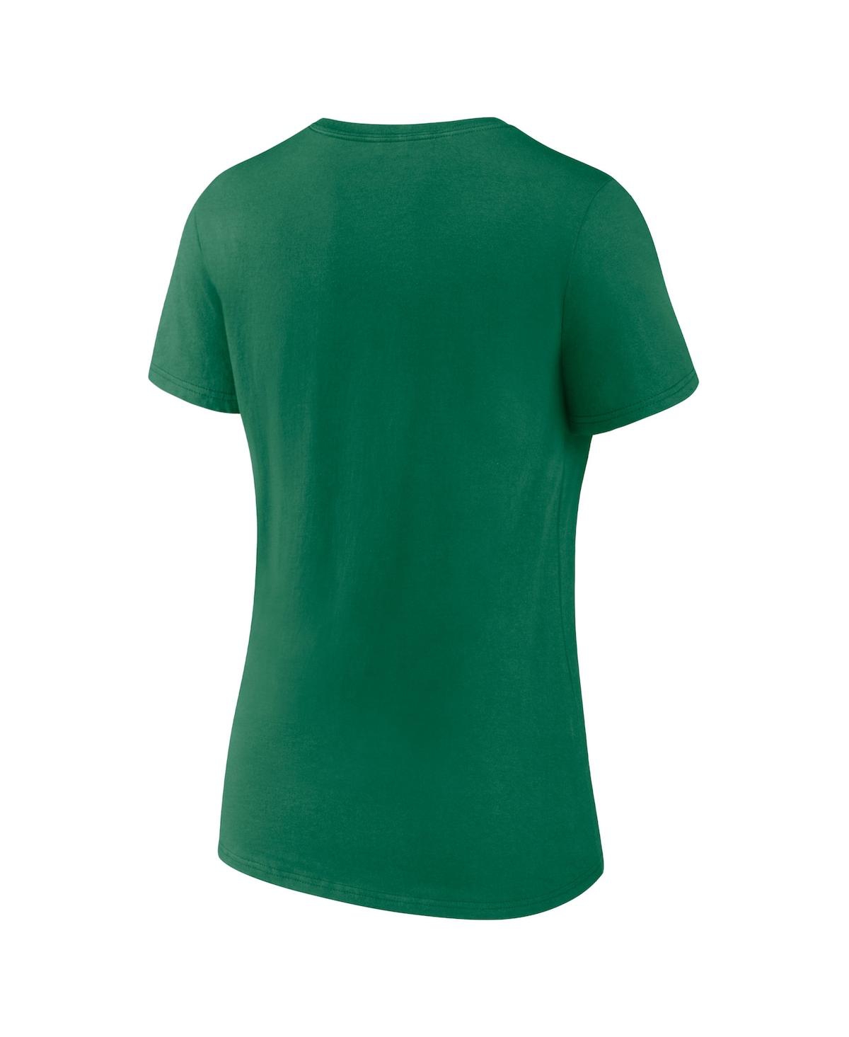 Fanatics Women's  Green Dallas Cowboys Lucky Celtic V-neck T-shirt In Green