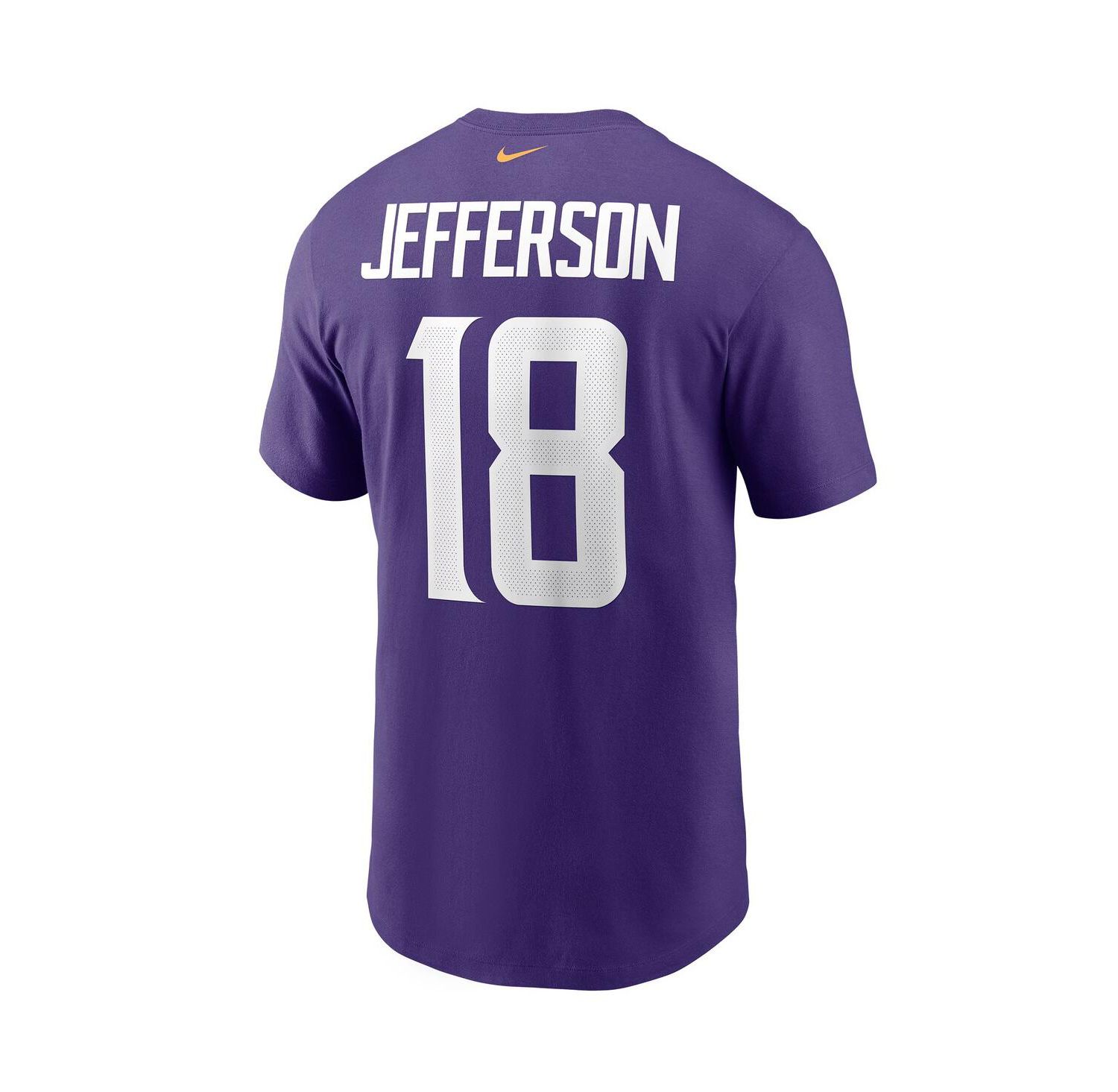 Men's Justin Jefferson Purple Minnesota Vikings Player Name and Number T-shirt